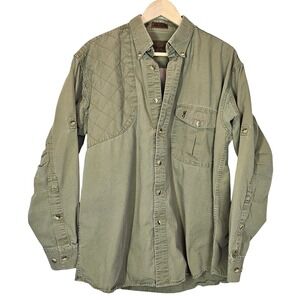 Browning Mens Green Outdoors Hunting Button Vented‎ Long Sleeve shirt Large